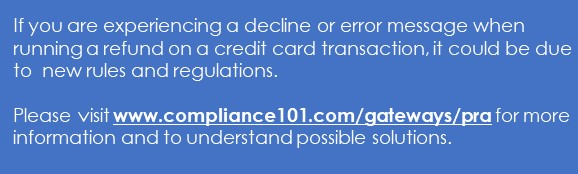 Link for new regulations if experiencing refund errors